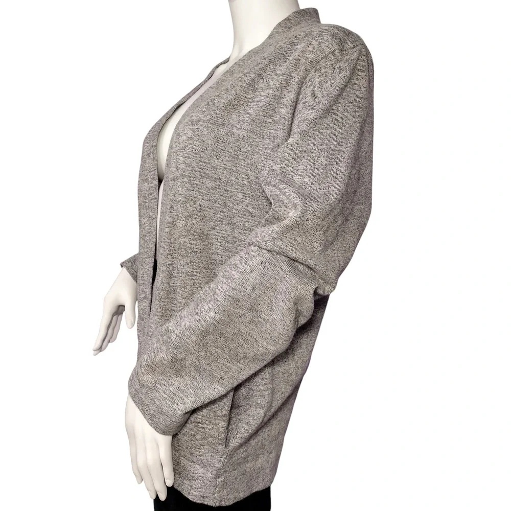Divided by H&M Womens Light Heather Gray Open Front Cardigan Long Sleeve Sweater Medium - Image 7
