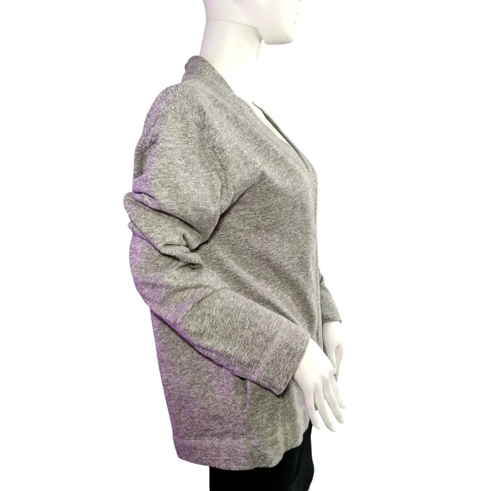 Divided by H&M Womens Light Heather Gray Open Front Cardigan Long Sleeve Sweater Medium - Image 6