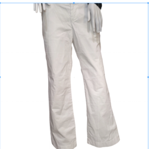 Gap Ankle Pants Stretch Flat Front Pockets Trousers Bootcut White Womens Size 8