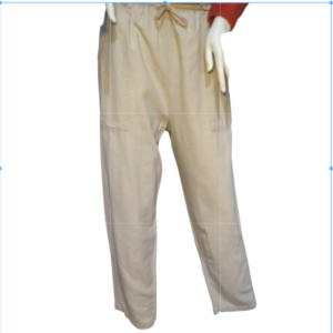 Erika Collection Ankle Pants Drawstring Straight Leg Linen Blend Tan Womens S