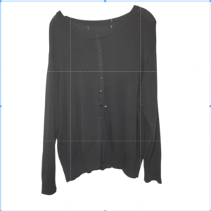 Mc Cann Cardigan Sweater Long Sleeves Button Front Knit Black Womens Size XL