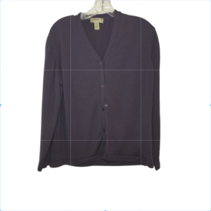 Giorgiolini Merino Wool Cardigan Sweater Long Sleeves Knit Plum Purple Womens XL