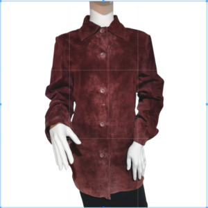 Bernardo Womens Long Sleeve Basic Button Down Blazer Reddish Brown Size Medium
