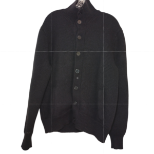 Joseph Abboud Mens Black Wool Blend Button Down Cardigan Sweater Black Size XL