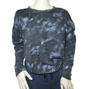 Old Navy Womens Pullover Crew neck Sweatshirt Black Tie dye Size Medium