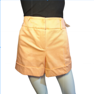 7th Avenue Design Studio New York & Company Womens Mid-waist Trouser Shorts Orange 12